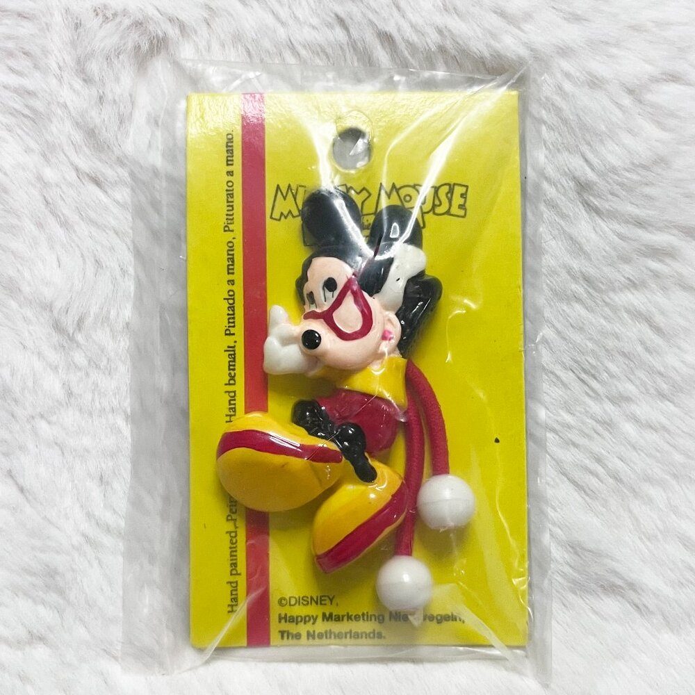 🔮 5/$25‎ Disney Vintage Hand Painted Mickey Mouse Hair Tie